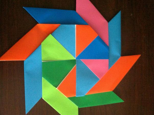 Origami wreath