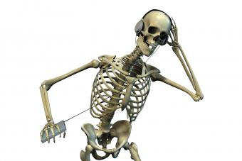 Skeleton Listening to Music