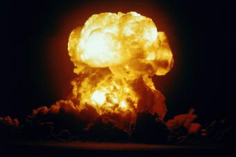 Fire cloud from a devastating explosion