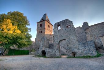 Ruins of castle frankenstein in darmstadt