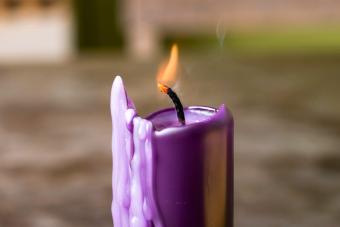 Purple Burning Candle