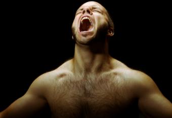 Man in agony