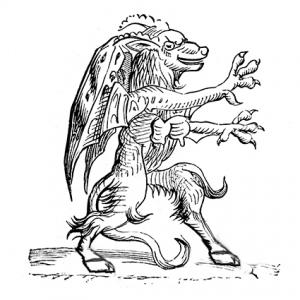 Jersey Devil Woodblock Print
