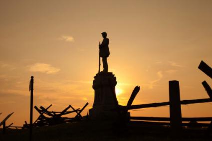 Civil War monument at Bloody Lane, Antietam Battlefield