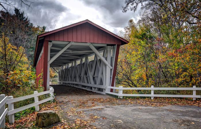 The Everett Road Covered Bridge