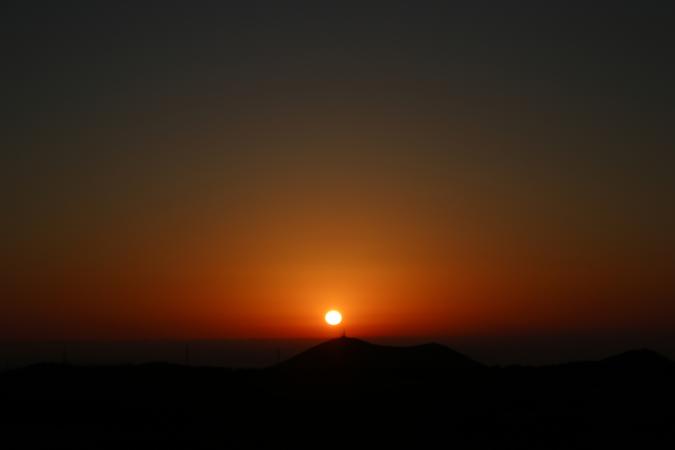 Ball of flame in sky