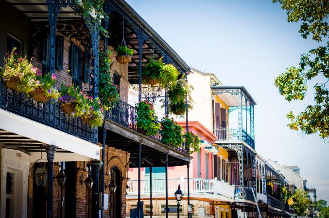 French Quarter balconies in New Orleans