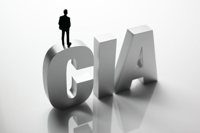 CIA words with man's silhouette