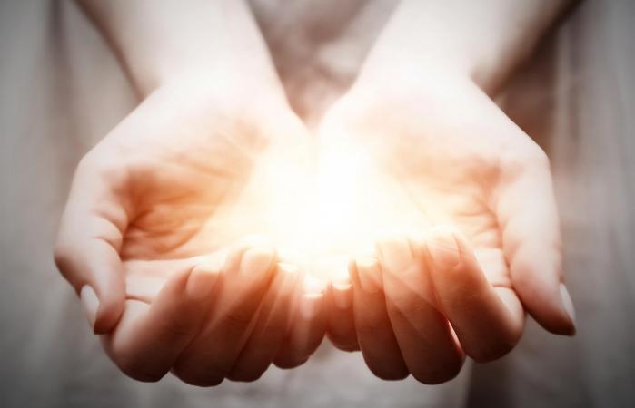 Magic in woman hands