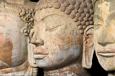 Three buddha statues