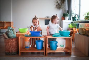 Siblings together in kindergarten