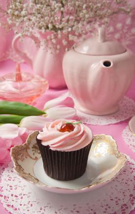 Pink tea setting