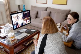 Video call with family