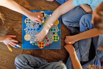 Kids Playing Board Games