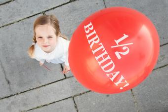 Half birthday red balloon