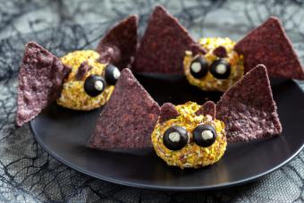 Bat cheese ball for Halloween party