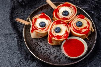 Halloween Bloody Eyeball Rollups