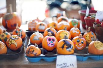 Halloween Painted Pumpkins