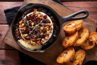 Baked Brie in a Cast Iron Skillet