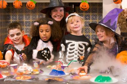 kids at a Halloween party