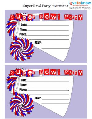 Tremendous Bowl Bash Invites LoveToKnow picture regarding Super Bowl Party Games Printable called Tremendous Bowl Occasion Invites LoveToKnow
