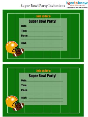 Super Bowl Party Invitations LoveToKnow