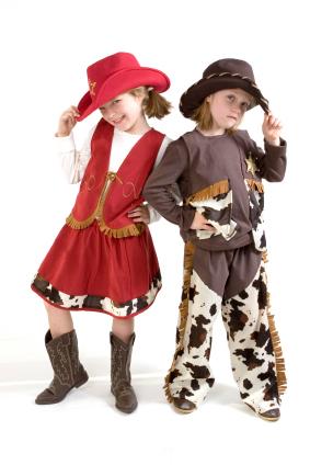 Girl in cowboy clothes