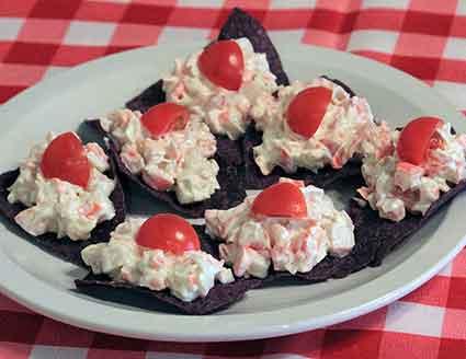 patriotic crab canapes