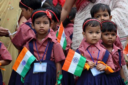 Indian Independence Day celebration by school kids