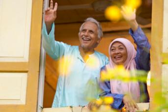 couple celebrating