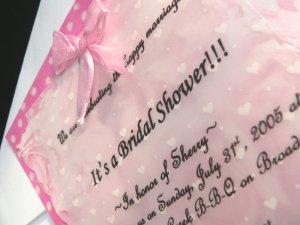 Invitation on vellum