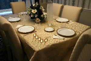 Table set for a dinner party