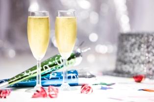 New Years champagne and Auld Lang Syne