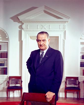 Portrait of Lyndon B Johnson by Arnold Newman