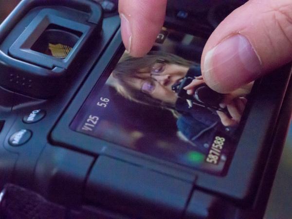 Touch screen camera