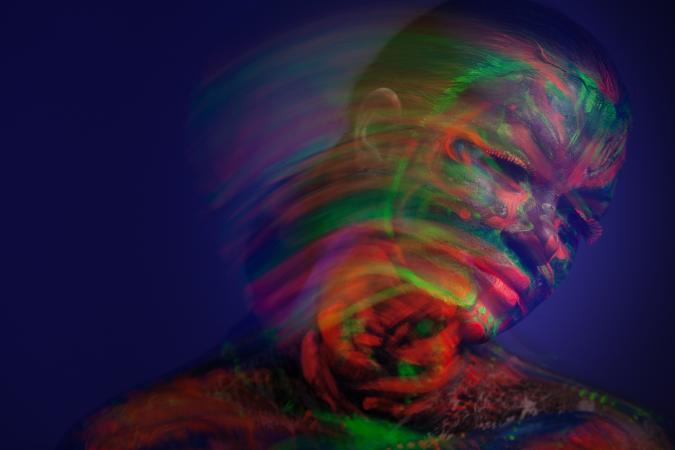 fluorescent portrait under ultraviolet