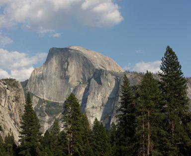 The famous Half Dome at Yosemite.