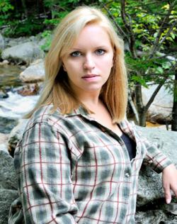 woman in flannel shirt