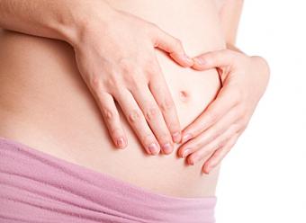 Woman's belly at 11 Weeks Pregnant