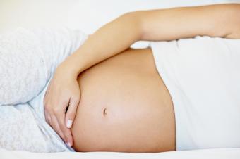 Pregnant woman's belly at 24 weeks