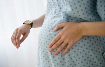 40-weeks-pregnant woman at the hospital