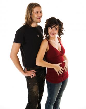 Man with his 13-weeks-pregnant partner