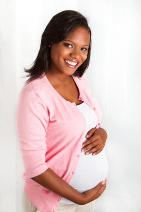 27-weeks- pregnant African American woman