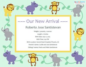 printable birth announcements lovetoknow