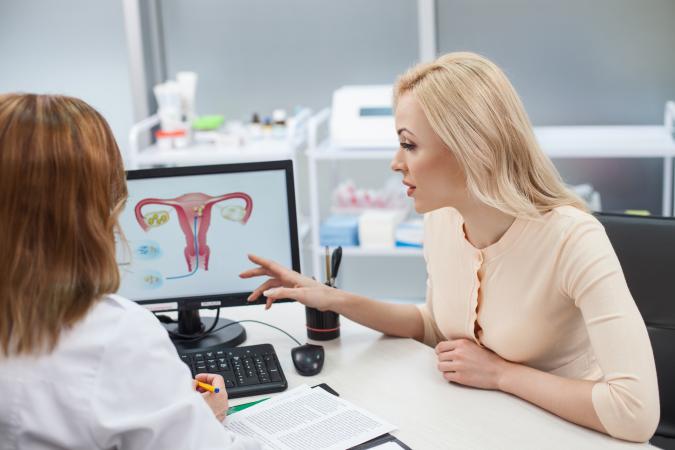 Consulting with gynecologist