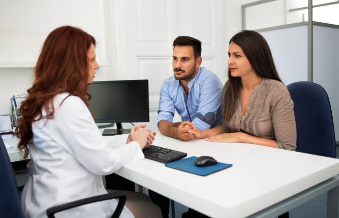 Couple in a Fertility Clinic