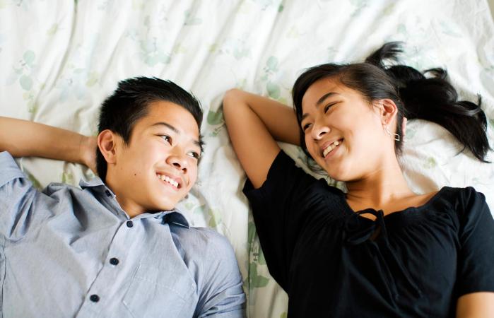 Teenage couple