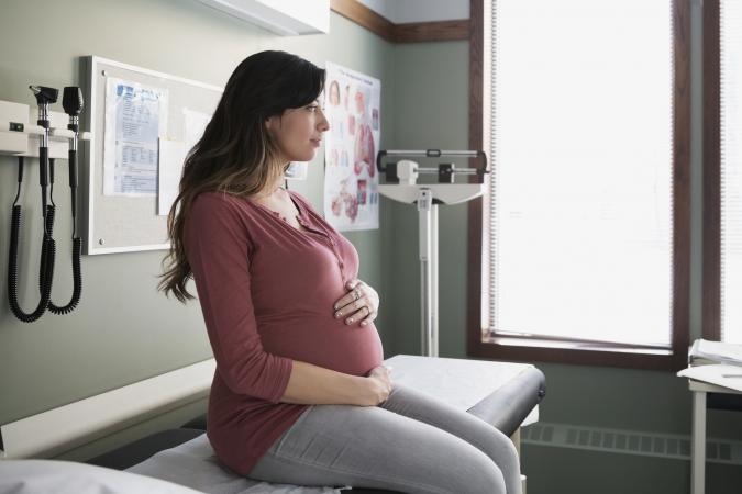 Pregnant woman in the doctor's office