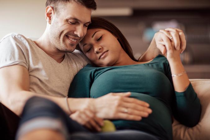 touching moment for expecting parents