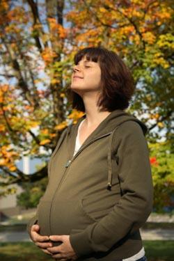 Image of a happy surrogate mother